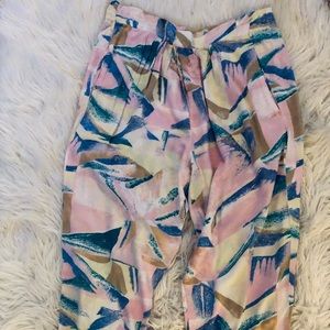 Pink patterned pants